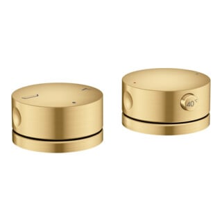 hansgrohe 2-Loch-Wannenrandarmatur Axor One Thermostat brushed gold optic