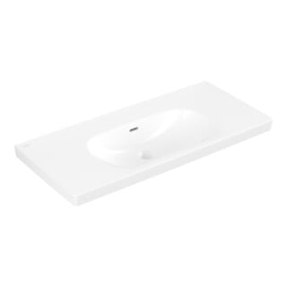 Villeroy & Boch Waschtisch Skyla 100 x 46 cm weiß mit Überlauf ohne Hahnlöcher