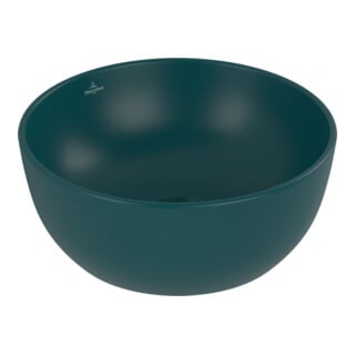 Villeroy & Boch Aufsatzwaschtisch Artis Ø 32,5cm rund Teal C+ ohne Hahnloch ohne Überlauf