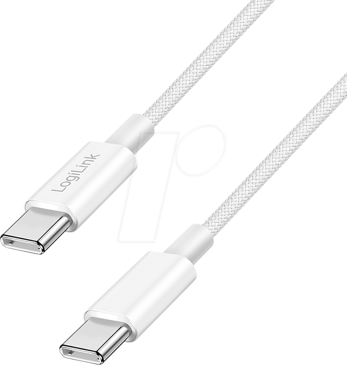 LOGILINK CU0339 - Sync- & Ladekabel, USB-C -> USB-C, 0,15m, weiß