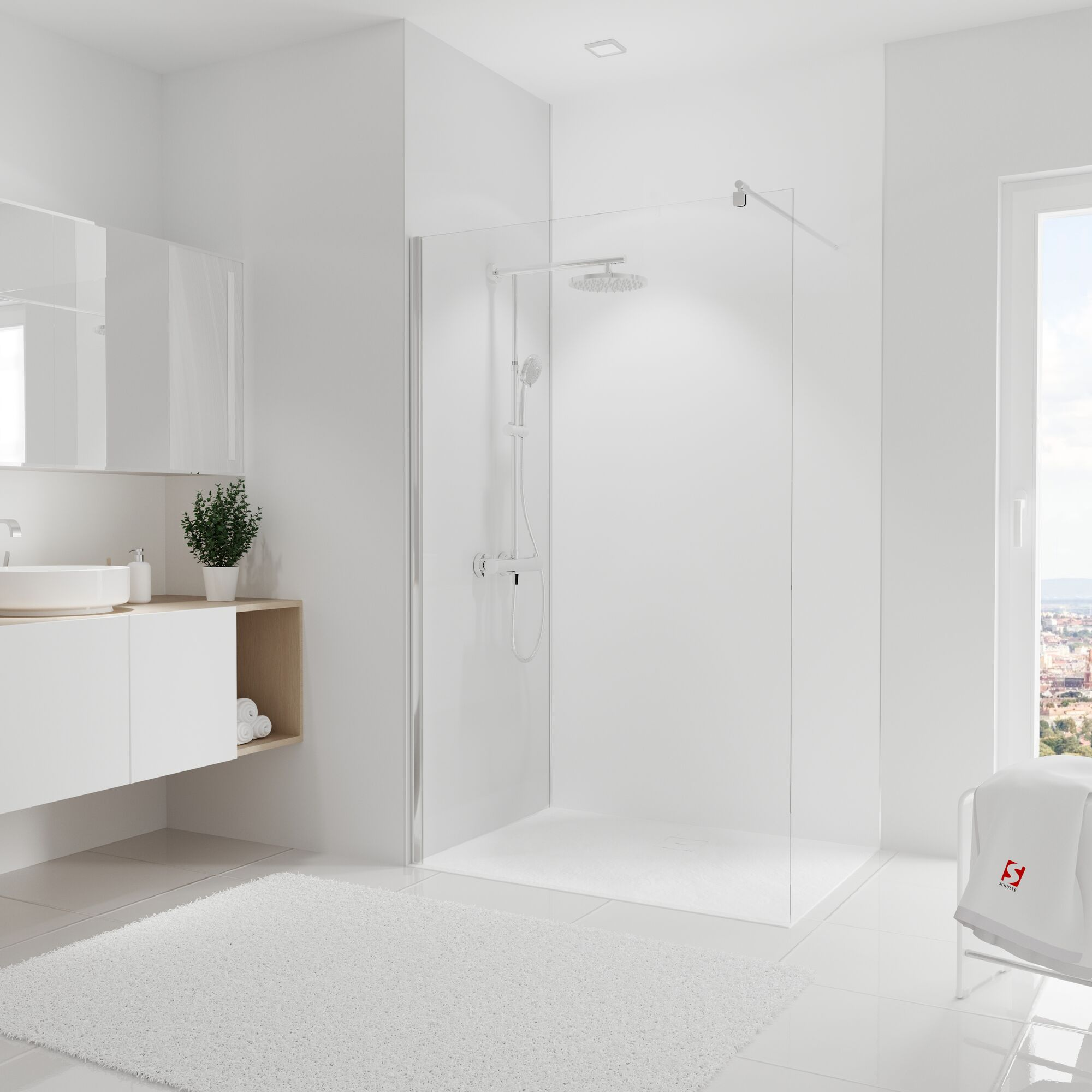 Schulte Duschrückwand 'DecoDesign Softtouch' weiß 125 x 255 cm