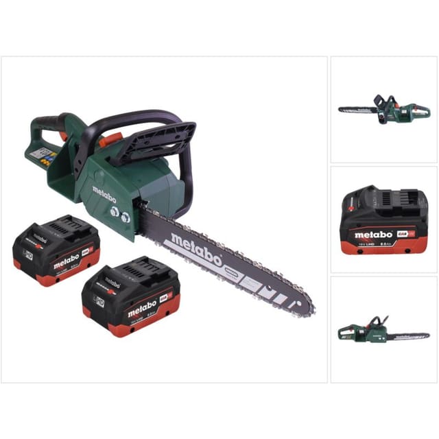 Ms 36-18 Ltx Bl 40 Akku Kettensäge 36 V ( 2x 18 V ) 40 Cm 22 M/s Brushless + 2x Akku 8,0 Ah - Ohne Ladegerät - Metabo