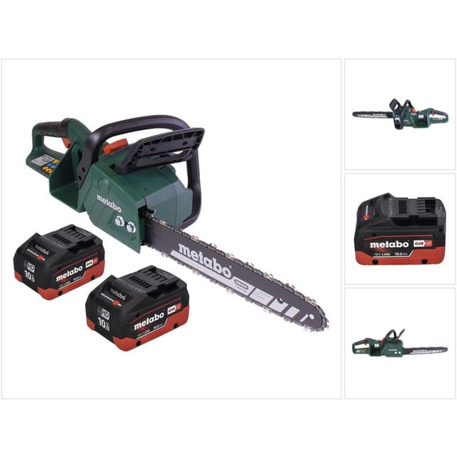 Metabo Ms 36-18 Ltx Bl 40 Akku Kettensäge 36 V ( 2x 18 V ) 40 Cm 22 M/s Brushless + 2x Akku 10,0 Ah - Ohne Ladegerät
