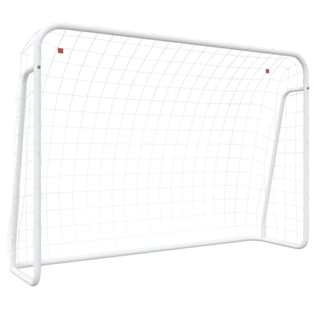Vidaxl - Fußballtor Mit Netz Weiß 214x75x152 Cm Stahl & Polyester 637816