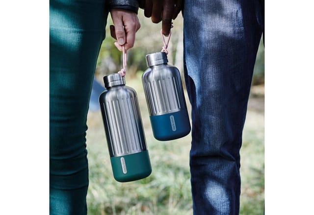 Black Blum Explorer Isolierflasche Grau Blau 0,65l