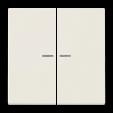 Jung Home Taster 2fach, Mit Lichtleiter, Duroplast, Serie Ls, Weiß Bt Ls 17102