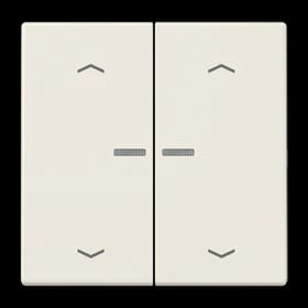 Jung Home Taster 2fach, Mit Pfeilsymbolen, Mit Lichtleiter, Duroplast, Serie Ls, Weiß Bt Ls 17102 P