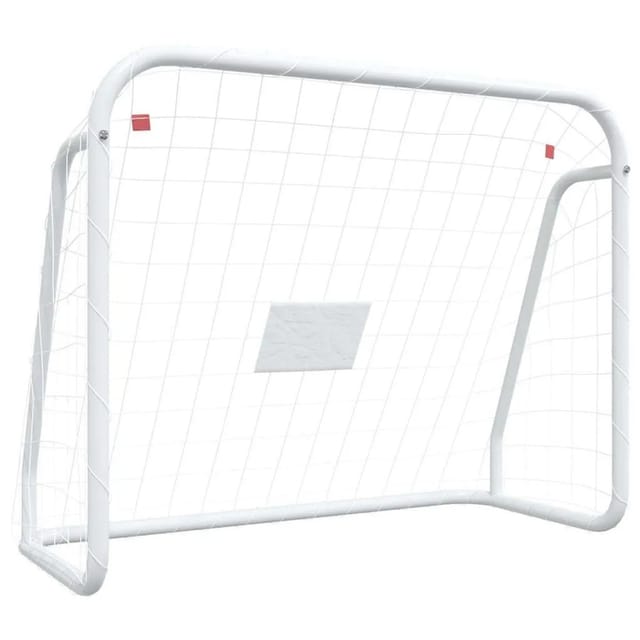 Fußballtor Mit Netz Weiß 125x96x60 Cm Stahl & Polyester - Vidaxl