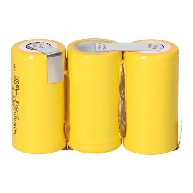 3er Reihe Akku Sub-c 2000mah 3,6v Nimh Mit Lötfahne Schräg