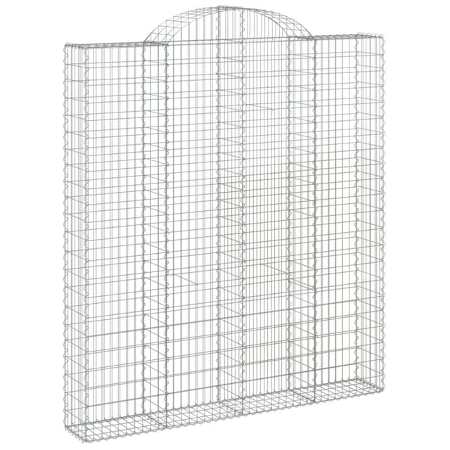 Vidaxl - Gabionen Mit Hochbogen 6 Stk. 200x30x220/240cm Verzinktes Eisen