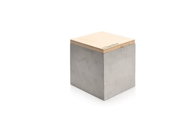 Betonfeuer® Kea 13x13x13cm Tischfeuer Garten-fackel Outdoor-kerze Mit Dauerdocht Inkl. Löschbrett