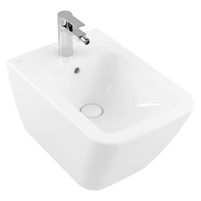 Villeroy&boch - Finion - Wand-bidet Mit Überlauf, 375x560 Mm, Mit Ceramicplus, Alpinweiß 446500r1