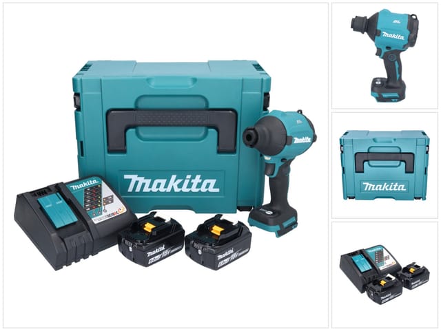 Das 180 Rgj Akku Gebläse 18 V Brushless + 2x Akku 6,0 Ah + Ladegerät + Makpac - Makita