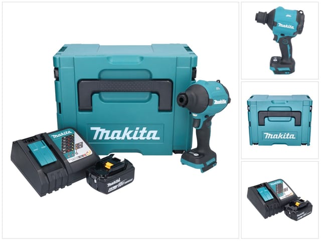 Das 180 Rg1j Akku Gebläse 18 V Brushless + 1x Akku 6,0 Ah + Ladegerät + Makpac - Makita