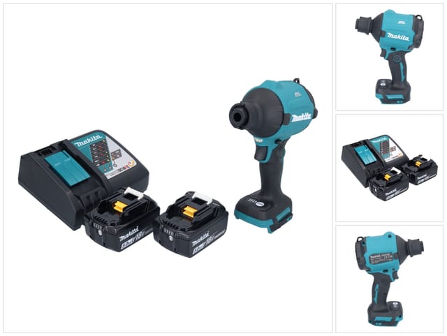 Das 180 Rt Akku Gebläse 18 V Brushless + 2x Akku 5,0 Ah + Ladegerät - Makita