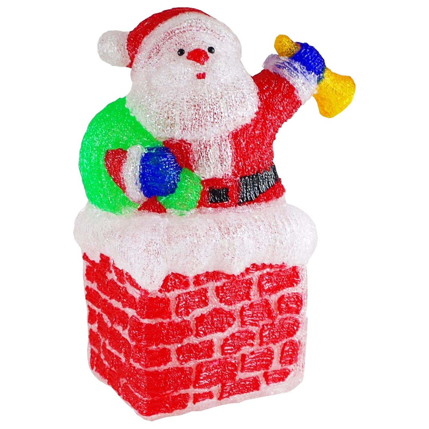 Santa Claus 96 Led Auf Kamin 37x24x48cm-dlk034sc