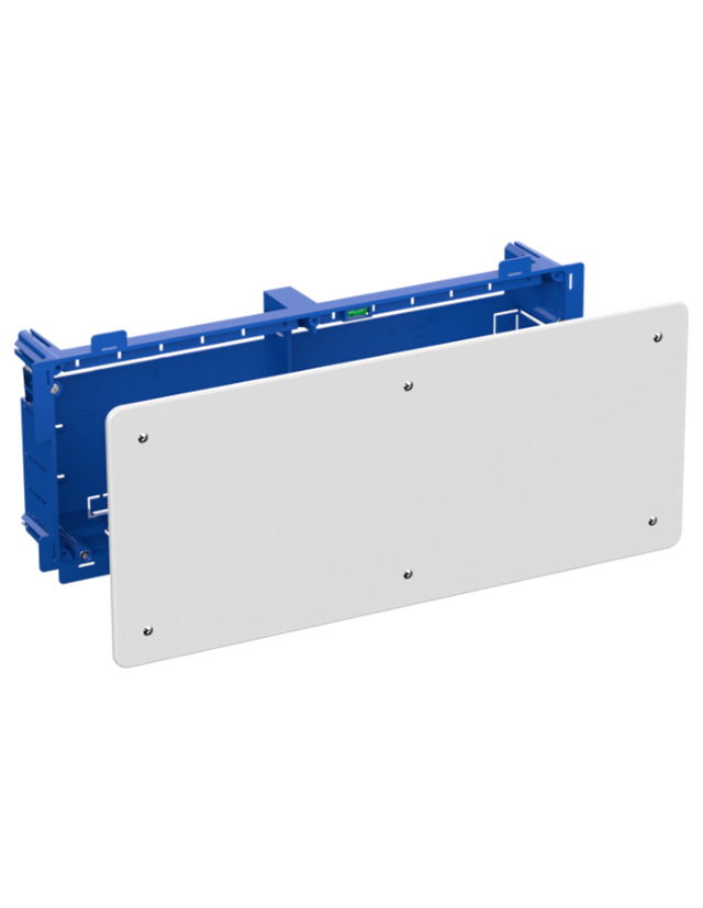 Solera - Unterputz-hohltrennwand-anschlussdose Für Ø25-mm-rohr Mit Blindabdeckung Ip20 42x18x6,4cm Farbe Blau Und Weiße