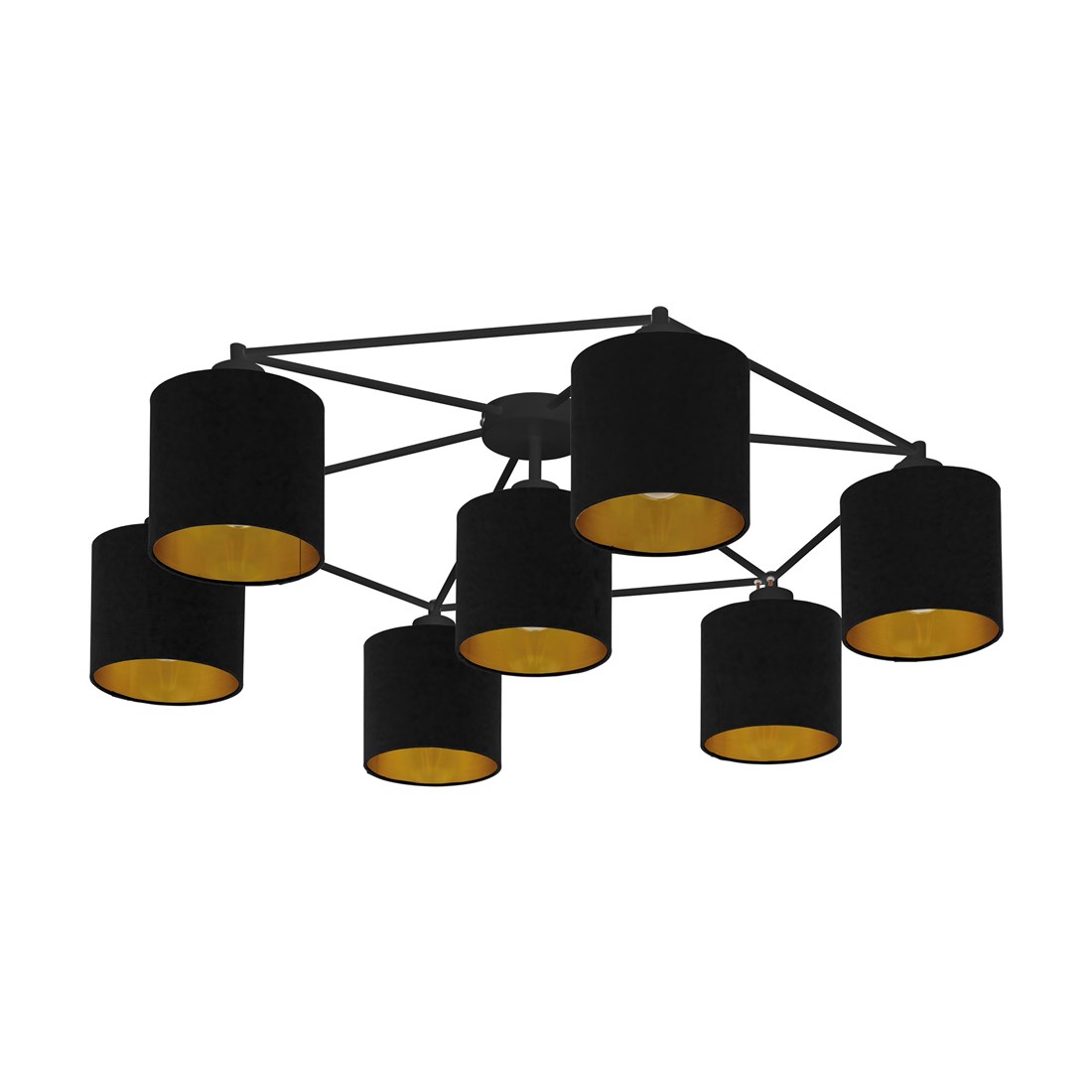 Eglo Deckenleuchte /7 E27 Schwarz/schwarz-gold 'staiti' (97895)