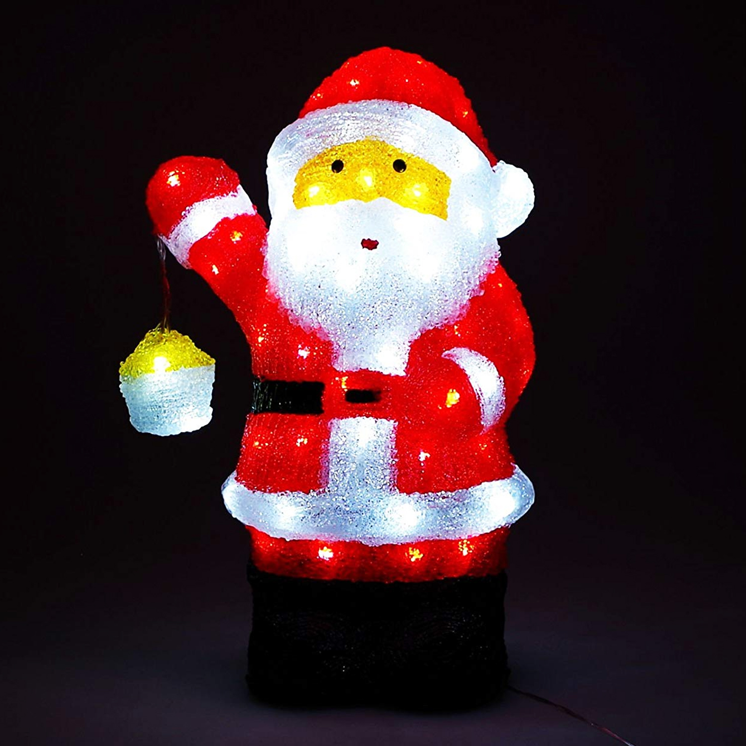 Santa Claus 80 Led Mit Laterne 20x27x46cm-mlk036sc