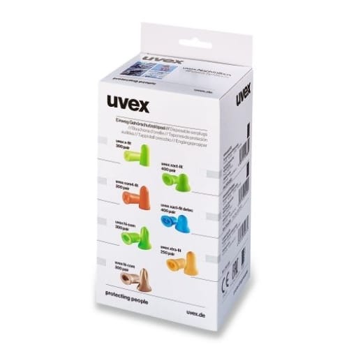 Uvex - 2112061 Gehörschutzstöpsel Xtra-fit 250 Paar Orange Snr 36 Db Größe L