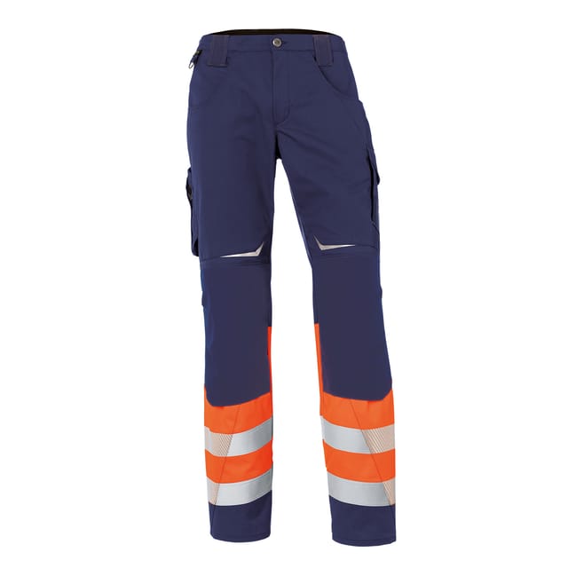 Kübler Reflectiq Hose Klasse 1 Warnorange/dunkelblau Gr. 102