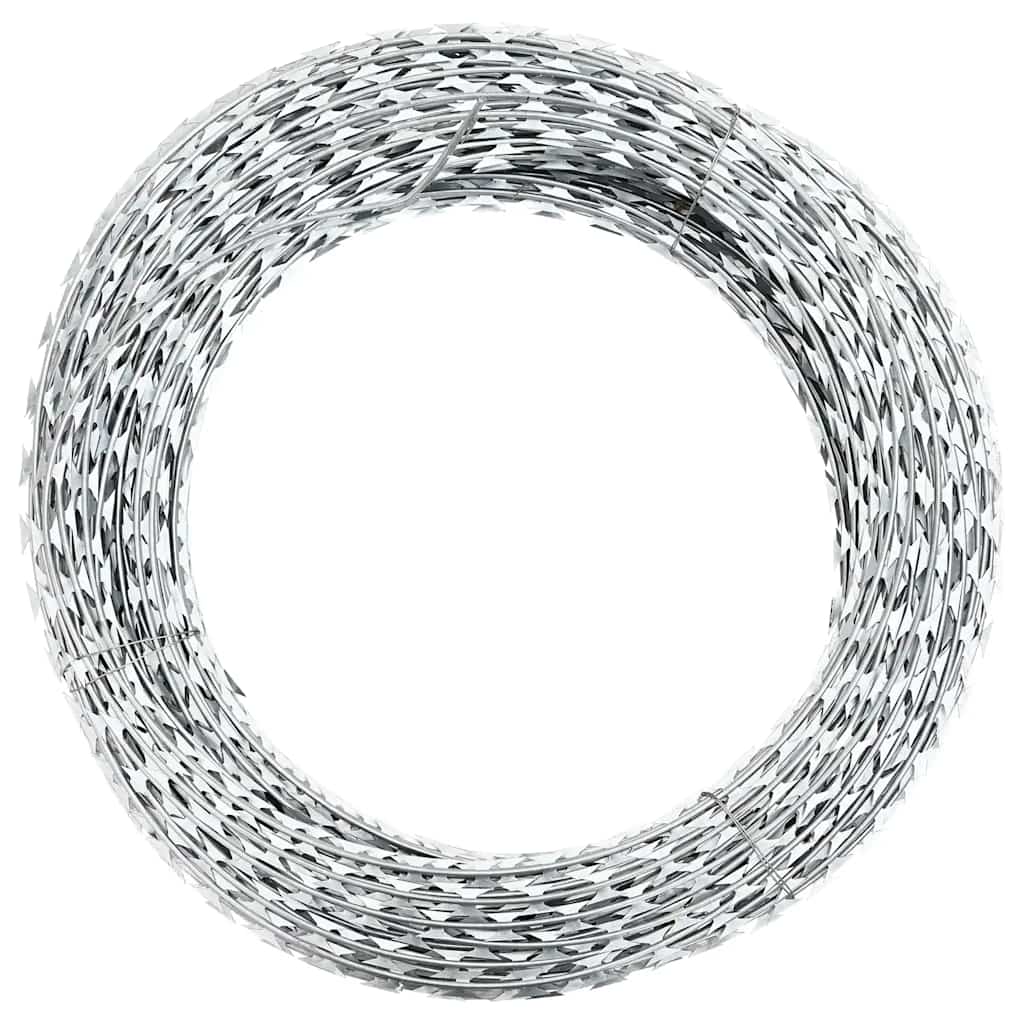 Vidaxl Stacheldraht Mit Klemmen, Verzinkter Stahl, 300 M