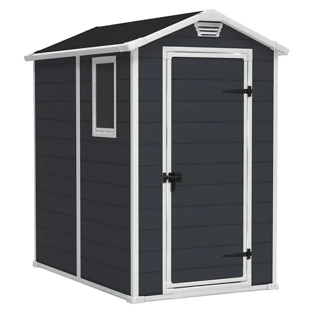 Keter Manor 4x6 Gartenhaus - 130x192x198 Cm - Anthrazit