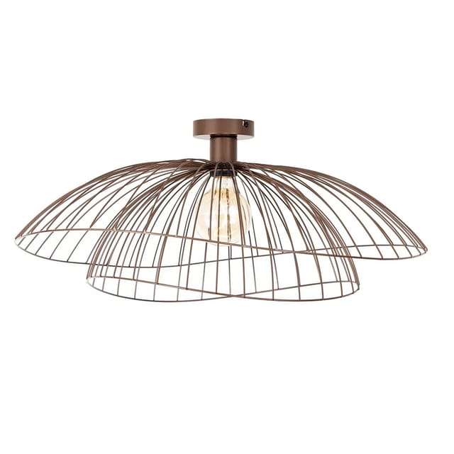Design Deckenleuchte Bronze Mit Doppeltem Schirm 45cm - Pua