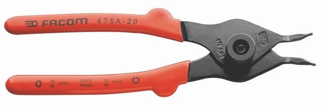 Umkehrbare Zange 150 Mm Facom Für Sicherungsringe Innen/außen - 475a.15