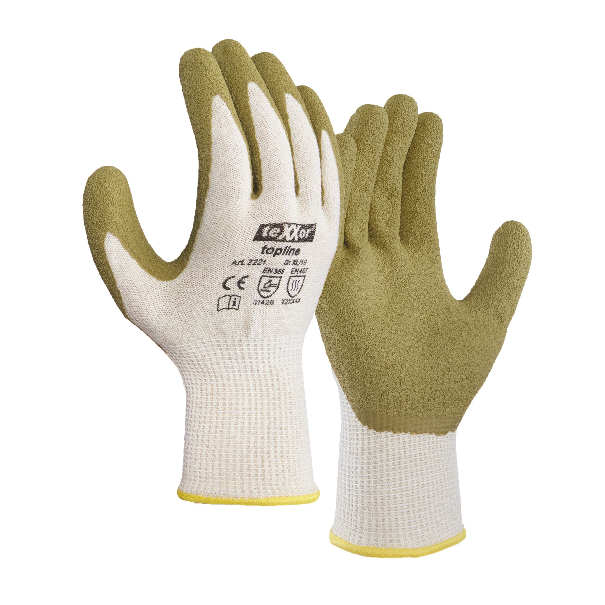 Texxor Grobstrick-handschuh Green Protect Natur/grün 2221 Größe 9