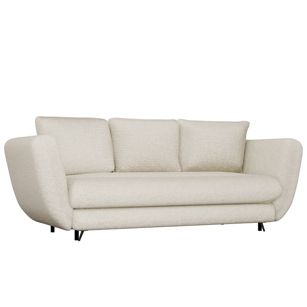 Sofa Saris Beige Schwarzer Fuß