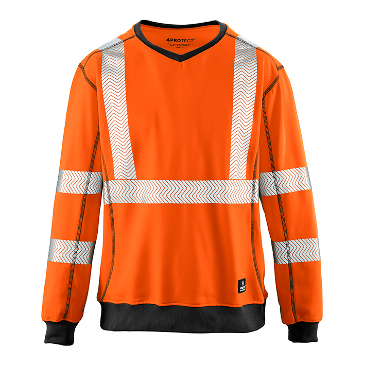 Warnschutzsweatshirt Columbus Größe Xxl Leuchtorange 4protect