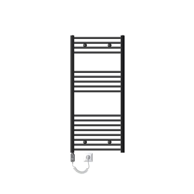 Ecd Germany Badheizkörper Elektrisch 600x1200 Mm Anthrazit Gerade Mit Seitenanschluss Inkl. Heizstab 1200w Große Leistung Chrom - Heizkörper Heizung Handtuchwärmer Handtuchtrockner Handtuchheizkörper