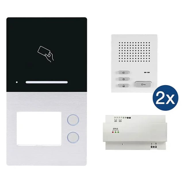 Hhg Villa Ap Set 2 Rl Interphone Silber Modern