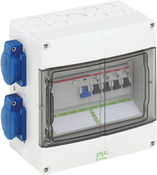 Spelsberg Steckdosen-kombi Kst Gr I 4steckd Ip44 Ls-schalter Fi Mit Ifn 0,03 A (standard)