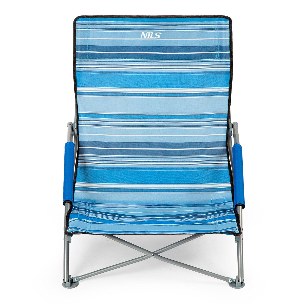 Strandkorb, Blau-weiß, Faltbar, Leicht