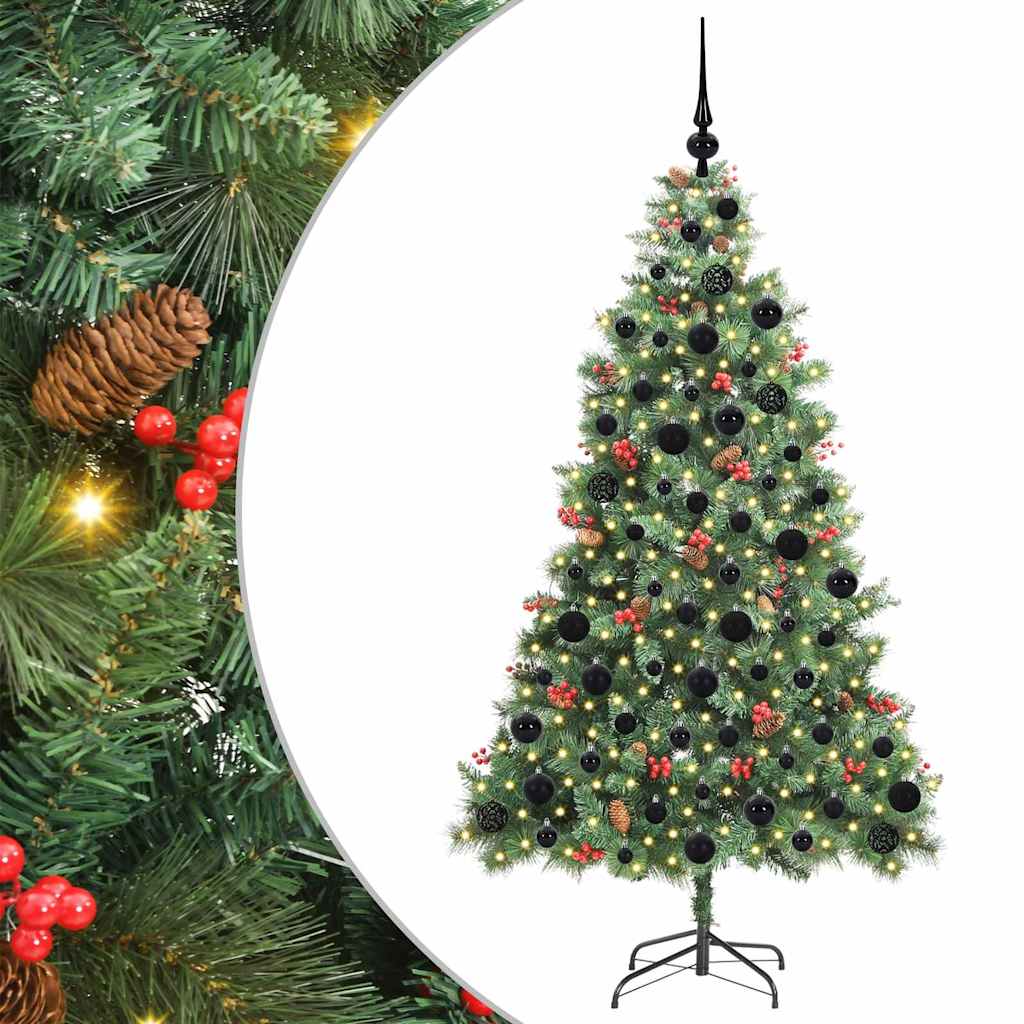 Künstlicher Weihnachtsbaum 300 Leds Warmes Weiß Pvc Und Metall Vidaxl