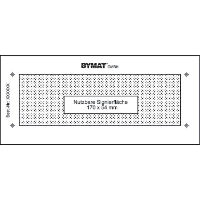 Schweißkraft Langzeitschablone 1/2 Din A5, Nutzfläche 170 X 54 Mm, Kunststoffrahmen, 1231015sb