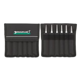 Stahlwille 104-105/6t Satz Durchtreiber, Körner 6t Lg. In Textiltasche