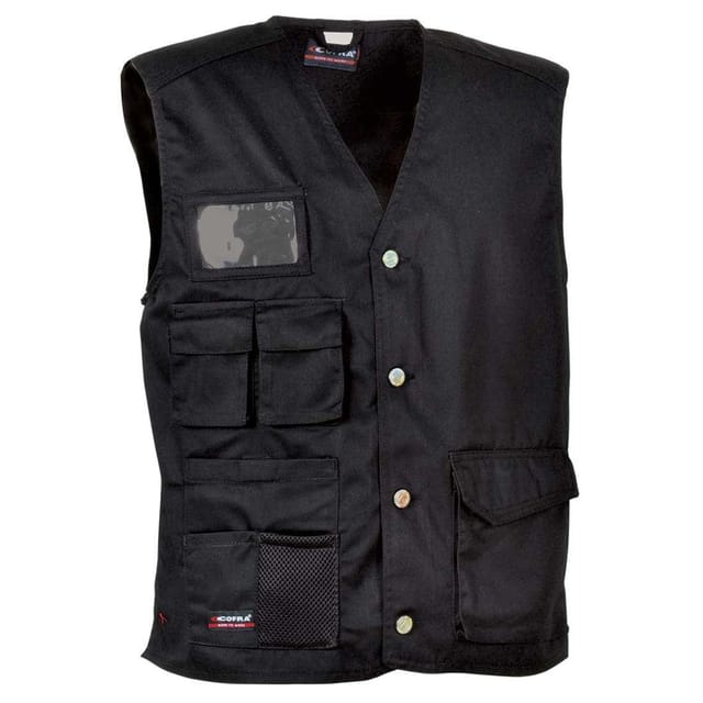 Cofra Arbeitsweste 100% Baumwolle S Schwarz