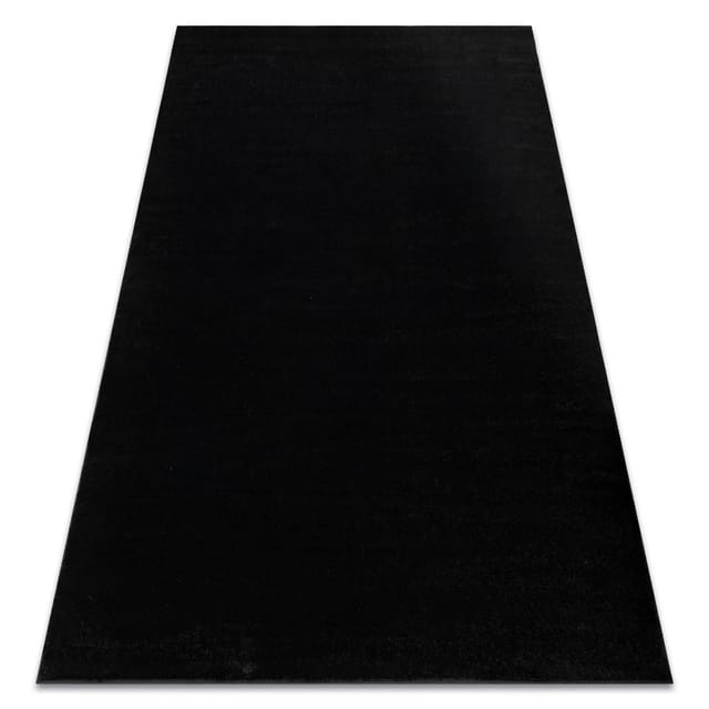 Teppich Softy Glatt, Einfarbig Schwarz Black 280x370 Cm