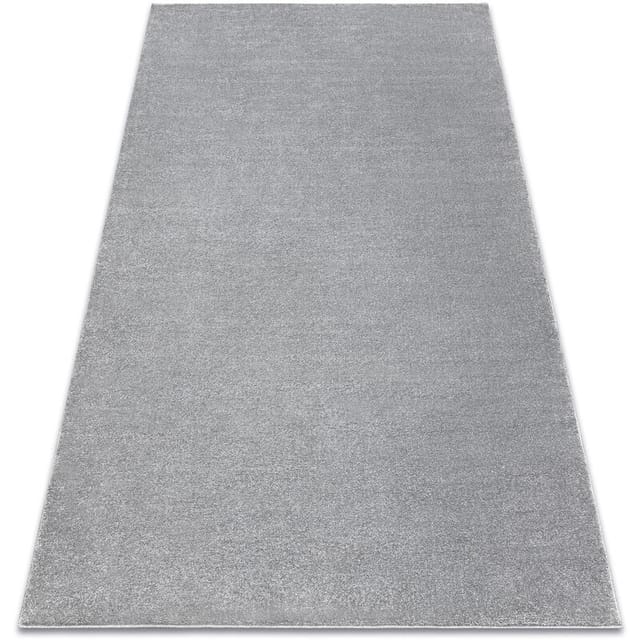 Teppich Softy Glatt, Einfarbig Grau Grey 280x370 Cm