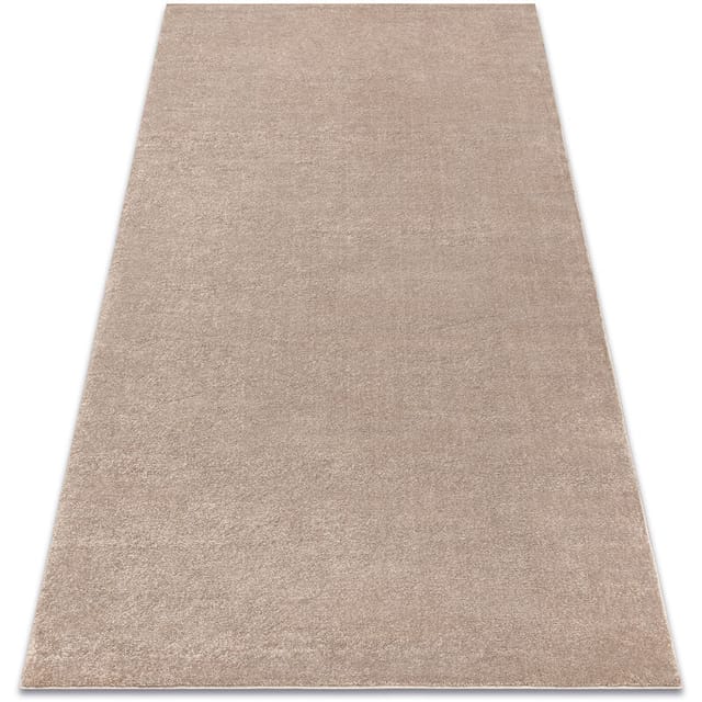 Teppich Softy Glatt, Einfarbig Beige Beige 280x370 Cm