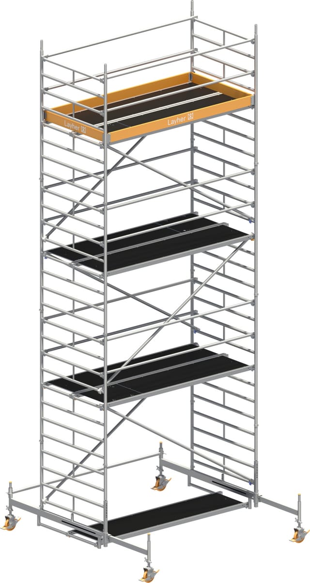 Layher Rollgerüst Uni Breit P2 8,38m Ah