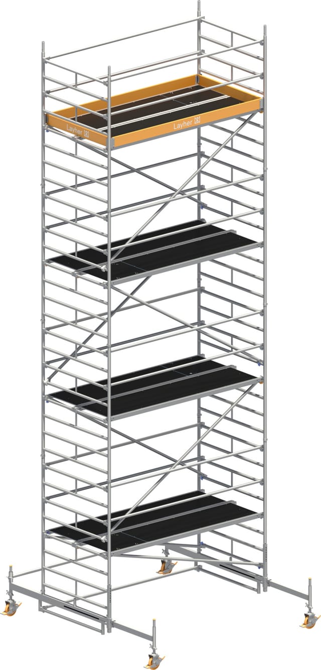 Layher Rollgerüst Uni Breit P2 9,38m Ah