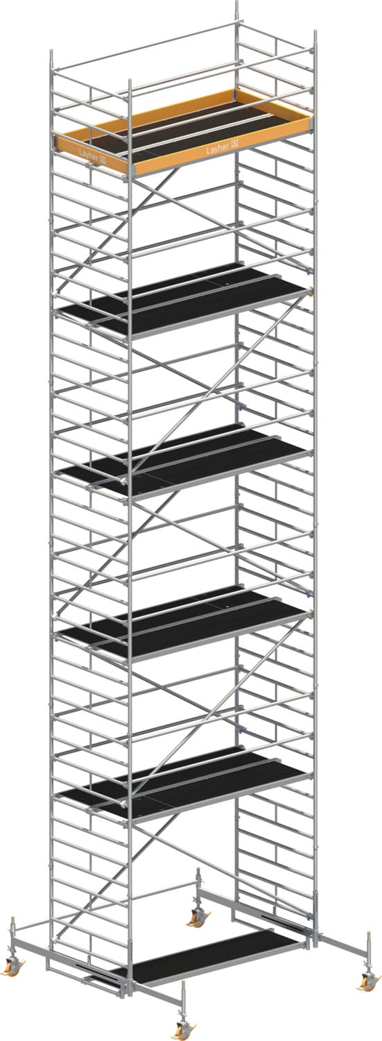 Layher Rollgerüst Uni Breit P2 12,38m Ah