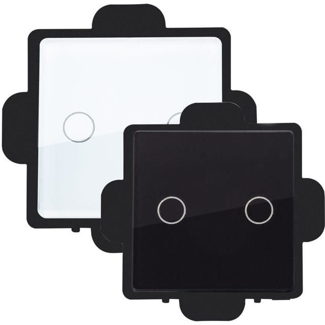 Schalter Touch Doppelt Modern Schwarz