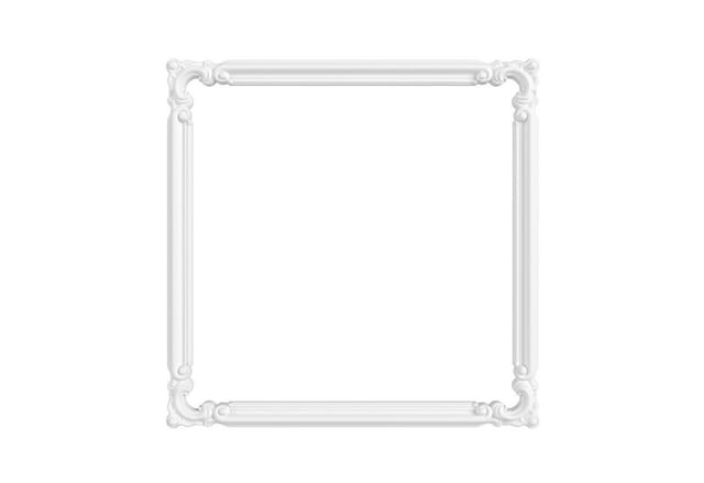 Stuckverzierung Aus Hdps/pu Weiß - Stuckrahmen Wanddeko Bilderrahmen - Hcr Wandleisten: Hcr502 - 32 X 16 Mm, 10 Meter (5 Leisten) - Hexim