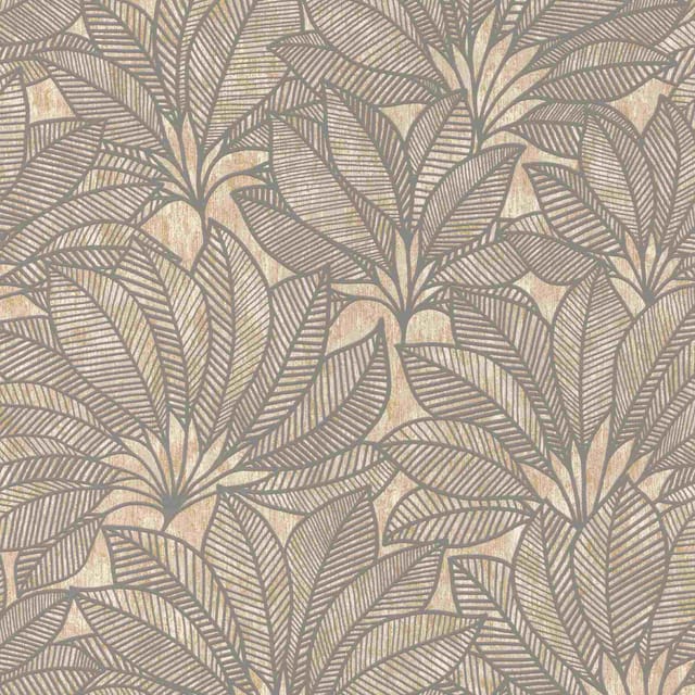 Selection 542660 Vliestapete Botanisch 10.05 X 0.53 M Braun Wohnzimmer Flur Büro Küche Wohnräume - Rasch