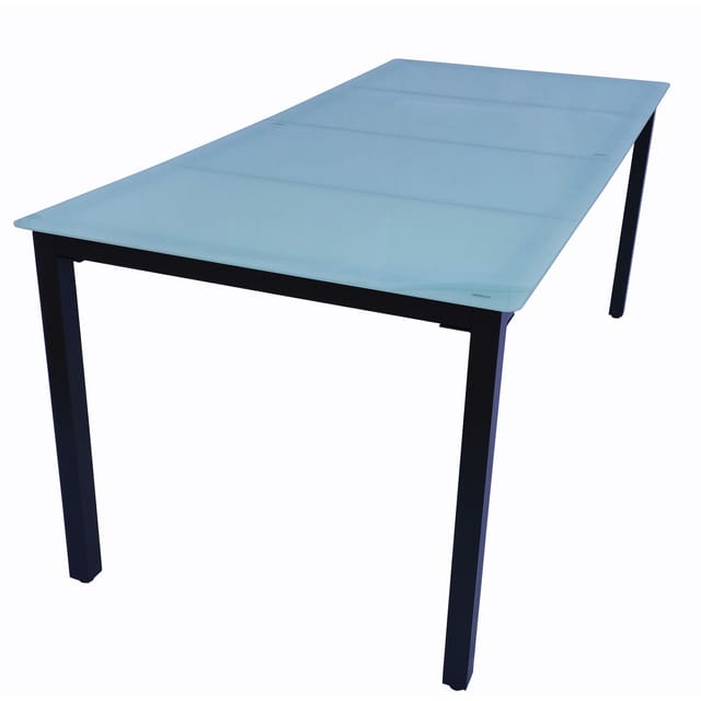 Alu Glas Gartentisch Balkontisch 140x80